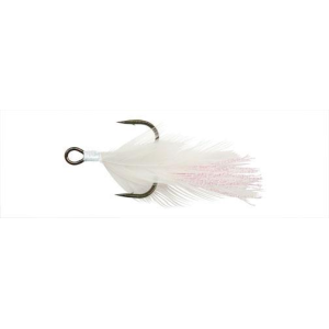 Gamakatsu-Usa Gamakatsu Feathered Treble White&White Size 6 2pk - $10.50 at Natchez Shooting & Outdoors