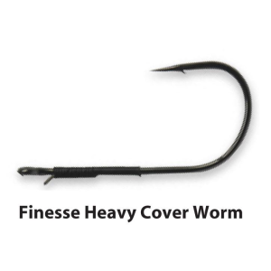 Gamakatsu-Usa Gamakatsu Fin HC Worm w/WK Size 1/0 Black 4pk - $8.11 at Natchez Shooting & Outdoors