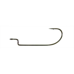 Gamakatsu Worm Offset Black Size 1 6pk