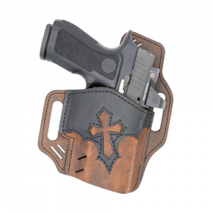 Versacarry Arc Angel OWB Holster Size 4 Hellcat P365 Brown with Black RH