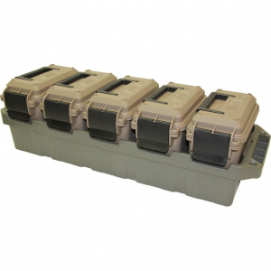 MTM 5-CAN Ammo Crate Mini FDE Cans Army Green Tray