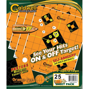 Caldwell 8" Sight-In Orange and Black Target 25 Sheets