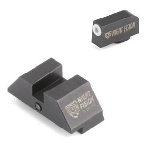 Night Fision Perfect Dot Official Student of the Gun Accur8 Night Sights w/Wht Frnt+Blk Sq for Glock 17-39