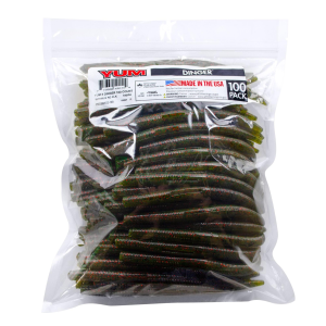 Yum-Baits Yum Dinger 5'' Bulk 100pk Watermelon Red Flake - $26.97 at Natchez Shooting & Outdoors