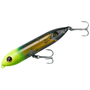 Heddon Super Spook Jr. Black/Chart Gold Insert