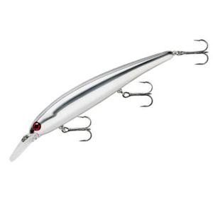 Bandit Walleye Shallow Jerkbait 4-3/4" 5/8 oz Chrome/Red Eye