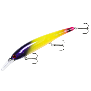 Bandit Walleye Shallow Jerkbait 4-3/4" 5/8 oz Chartreuse Green/Purple Head
