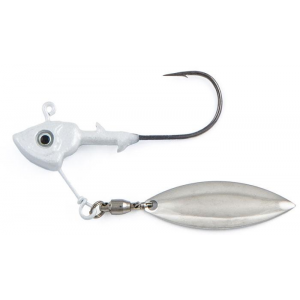 SHL Stand-Up Fish Head Spin 1/2oz Pearl White