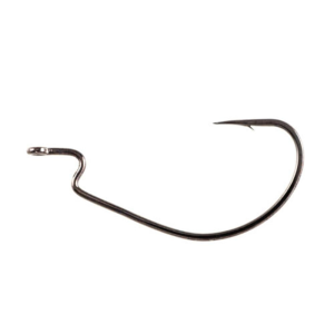 Owner J Hook Extra Wide Bend Size 1/0 Black Chrome 6/ct