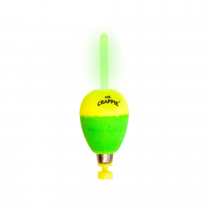 Mr Crappie Flo Glo Lighted 1 1/2'' Pear Yellow/Green 2p