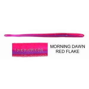 Roboworm Straight Tail 6'' Morning Dawn Red Flake 10pk