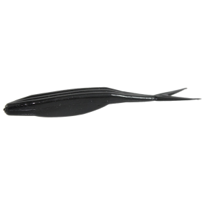Zoom Super Fluke Jr 4'' Black 10pk