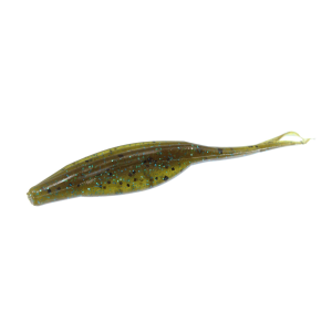 Zoom Super Fluke Jr 4'' Green Pumpkin Blue 10pk