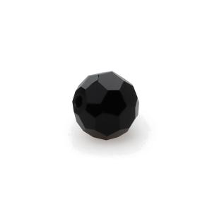 EA Lazer Faceted Glass Beads 8mm Black