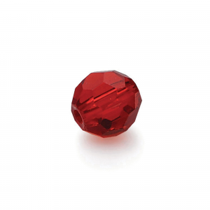 EA Lazer Faceted Glass Beads 8mm Red