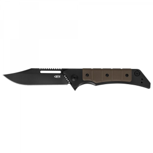 Zero Tolerance 223 Folding Knife 3-1/2" Clip Point Blade Brown