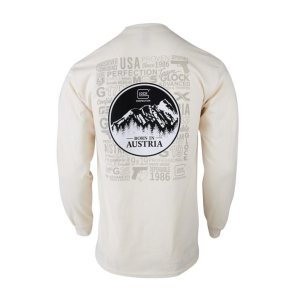Glock Glock Born in Austria Long Sleeve Shirt Tan S - $22.99 at Natchez Shooting & Outdoors