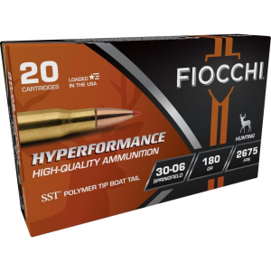 Fiocchi Hyperformance Hunt Rifle Ammunition .30-06 Sprg 180 gr SST 2675 fps 20/ct