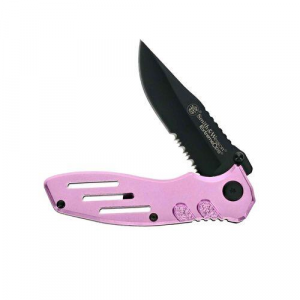 Smith & Wesson Extreme Ops Folding Knife 3-1/10" Blade Pink
