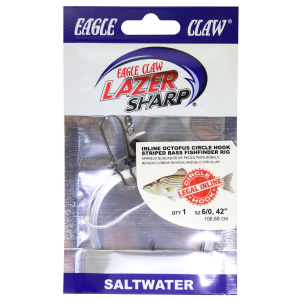 EA Lazer Octopus Hook Rig 6/0 Platinum Black