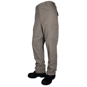 Tru-Spec BDU Basic Pants - 6.5oz. 65/35 Polyester Cotton Rip-Stop Zip Fly Closure Khaki Medium