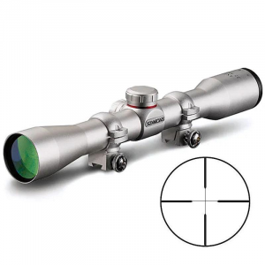 Simmons .22 Mag Rimfire Rifle Scope with Rings - 3-9x32mm Truplex 31.4-10.5' 3.75" Silver