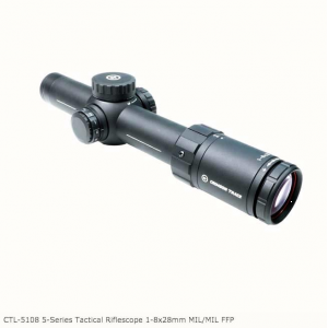 Crimson Trace 5-Series Tactical Riflescope 1-8x28mm MIL/MIL FFP w/SR1-MIL Illum Reticle