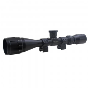 BSA Sweet .22 3-9x40mm Adjustable Objective Rifle Scope SFP 30/30 Duplex Reticle Non Illuminated Black with Dovetail Rings Blister