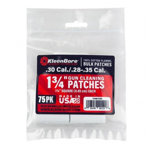 KleenBore Cotton Patches 1 3/4" Square .28-.35 Cal 75/ct
