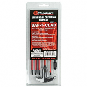 KleenBore Universal Saf-T-Clad Cleaning Rod Set .22-.45 Cal. All Gauge Handgun Rifle Shotgun Clamshell