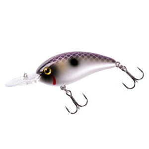 Bomber Fat Free Guppy Crankbait 2-3/8" 3/8 oz Purple Pearl Ayu