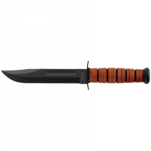 Ka-Bar Ka-Bar USMC Fixed Knife 7" Clip Point Blade Brown with Sheath