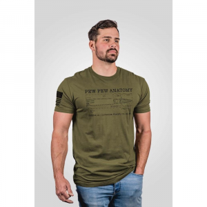 Nine Line Pew Pew Anatomy Short Sleeve Shirt Military Green M