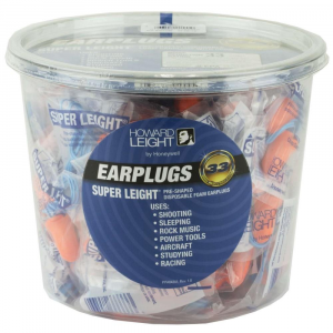 Howard Leight Super Leight Ear Plugs Pre-Shaped Foam Coral Ear Plugs 33dB 50/pr Corded Tub