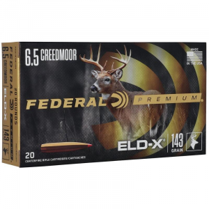 Federal Premium ELD-X Rifle Ammo 6.5 Creedmoor 143 gr 2700 fps 20/ct