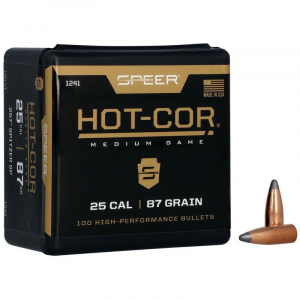 Speer Hot-Cor Rifle Bullets .25 cal .257" 87 gr SSP 100/ct