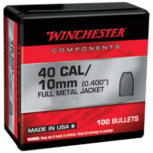 Winchester Handgun Bullets .40 Cal/10mm 0.400" 180 gr FMJ 100/ct