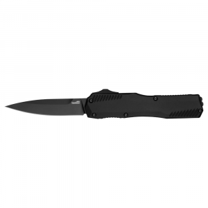 Kershaw Livewire OTF Automatic Knife 3-3/10" Spear Point Blade Black with Black Blade