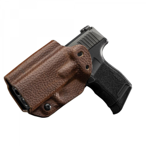 Mission First Tactical Leather Hybrid IWB/OWB Holster for Sig Sauer P365 Brown Ambi