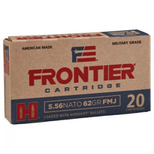 Hornady Frontier NATO Rifle Ammunition 5.56mm 62 gr FMJ 3060 fps 150/ct (Oriented)