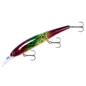 Bandit Walleye Shallow Jerkbait 4-3/4" 5/8 oz Red Green Yellow Blacklace