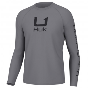 Huk Icon Crew Long Sleeve Shirt Night Owl M