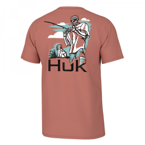 Huk Fletch N Bones Short Sleeve Shirt Sunburn S