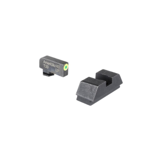 Ameriglo Ameriglo Optics Compatible Tritium Handgun Sight Set for Glock Flat Black .295? Rear 1L Tall Green with Lumigreen .220? Front - $54.99 at Natchez Shooting & Outdoors