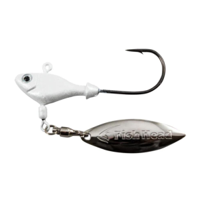 Fish Head Spin Jighead Lure 1/2 oz Pearl White