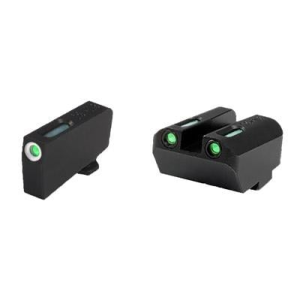 Truglo TFX Tritium/Fiber-Optic Day/Night Sight Set fits GLOCK 17 / 17L, 19, 22, 23, 24, 26, 27, 33, 34, 35, 38, and 39 (Suppressor Low) - White Outlin