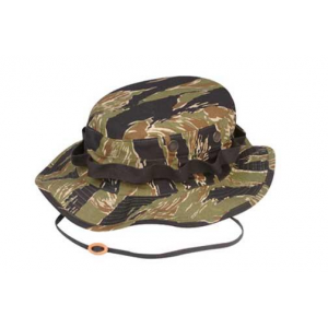 Tru-Spec Military Boonie Hat - 100% Cotton Rip-Stop Original Vietnam Tiger Stripe Medium