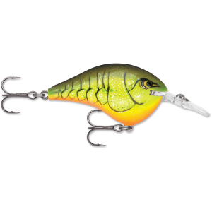Rapala Dives-To 6 Crankbait 2" 3/8 oz Chartreuse Rootbeer Crawdad