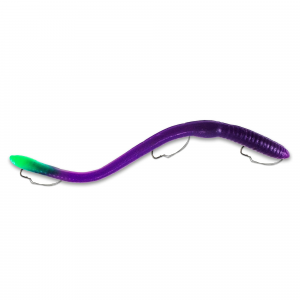 IKE-CON Big 8ight Weedless Grape/Glow Tail