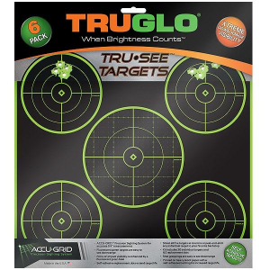 Truglo Truglo Tru-See Splatter Target 5 Bullseye 12x12 6/ct - $6.49 at Natchez Shooting & Outdoors